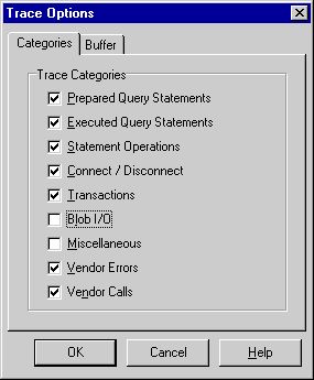  Trace Options   ,   SQL Monitor