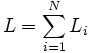 L = \sum_{i=1}^N L_i