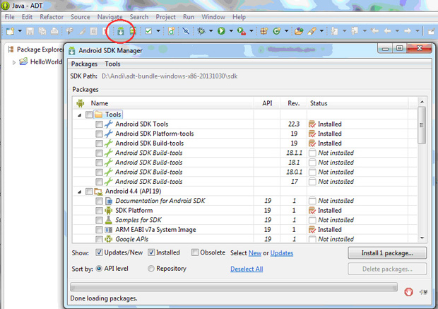 Android SDK Manager