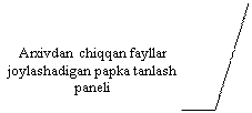  3 ( ): Arxivdan chiqqan fayllar joylashadigan papka tanlash paneli