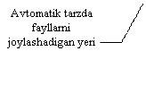  3 ( ): Avtomatik tarzda fayllarni joylashadigan yeri